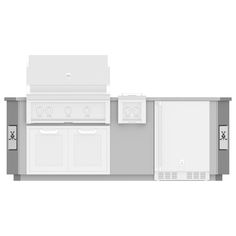 a white stove top oven sitting inside of a kitchen