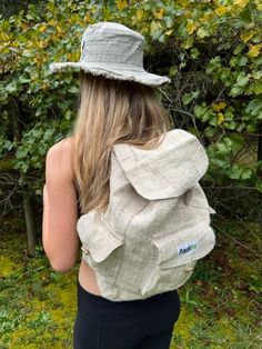 Hemp Rucksack Backpack Rucksack Style, Hemp Yarn, Hemp Bag, Hemp Leaf, Multipurpose Bag, Athleisure Tops, Rucksack Backpack, Wooden Buttons, Himalayan