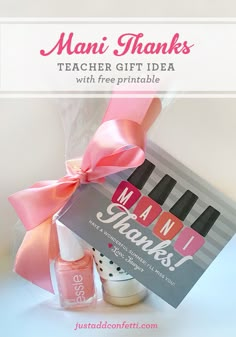 mani thanks teacher gift idea with free printable