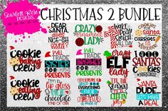 the christmas bundle is shown with different font styles