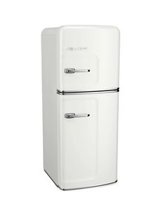 a white refrigerator freezer sitting next to each other