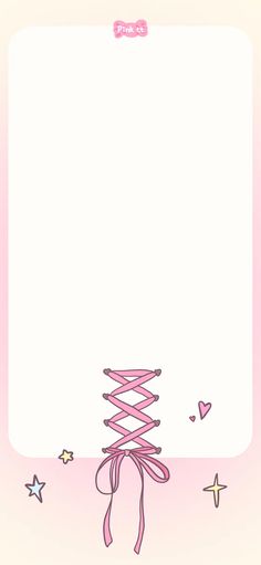 a pink background with stars and a ribbon