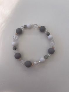 A simple gray bracelet I made. Gray Bracelet, Resin Bracelet, Simple Bracelets, Plastic Resin, Favorite Jewelry, Etsy Accessories, Accessory Gift, Jewelry Bracelets, Handmade Items