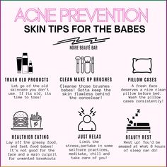 Acne Prevention Skin Tips. Tips for clear skin. Habits to avoid to prevent acne. Remedies For Back Acne, Face Jade Roller, Fun Skincare, Skin Care Hyperpigmentation, Back Acne Remedies, Acne Prevention, Face Mapping Acne, Back Acne, Acne Hyperpigmentation