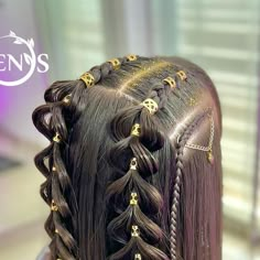 Braids Hairstyles Hair Down, Braid Hairstyles For Quinceanera, Ideas For Long Hair Styles, Hairstyles For A Wedding Guest, Two Braid Hairstyles, Easy Hairstyles For Thick Hair, Goth Hair, Beautiful Braided Hair, Dance Hairstyles