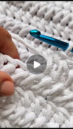 someone is crocheting the stitchs together to make a blanket with this video