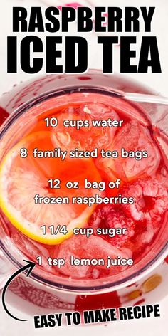 raspberry iced tea recipe with instructions