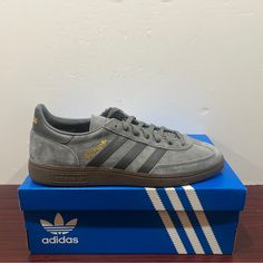 Brand - Adidas Shoe Model - Handball Spezial Style Code - Id8780 Color - Grey Condition- Brand New Gender - Men’s Includes Extra Pair Of Grey Shoe Laces Sizes Available; Men’s 8.5, 9, 9.5 11.5 (Sold Out) Adidas Shoe, Adidas Handball Spezial, Adidas Handball, Shoe Model, Adidas Spezial, Cool Fits, Grey Shoes, Grey Adidas, 11 11