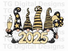 the new year is coming and it's time to celebrate with this digital clipart design