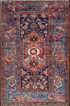 Kurdish Bidjar rug with medallion design in jewel tones. Keivan Woven Arts / rug EMB-9714-P13899, country of origin / type: Persian / Kurdish, circa Early-20th Century. Measures: 4'2 x 6'8. Medallion Design, Weaving Art, Rugs And Carpet, Jewel Tones, Early 20th Century, Persian Rug, Rugs On Carpet, Persian, Bohemian Rug