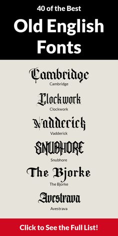 an old english font set with different styles and colors, including the letters in black