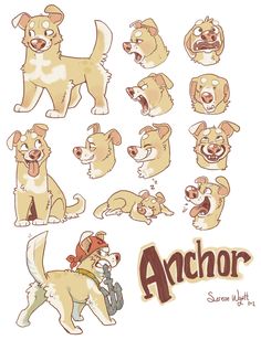 an image of cartoon dogs with different expressions