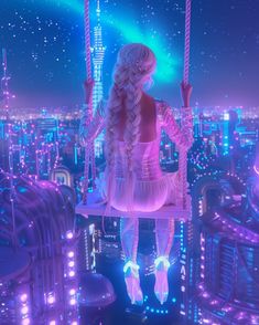 Neon Light City, Space Barbie, Little Spaces, Light City, Space Hotel, Pink Space, In My Dreams, Cyberpunk Aesthetic, My Space