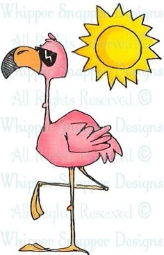 Whipper Snapper Designs, Doodle Bugs, Watercolor Birthday Cards, Stick Figure Drawing, Watercolor Birds, Watercolor Birthday, Flamingo Art, Creative Journaling