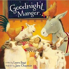 the children's book cover shows an image of goats, chickens and lambs