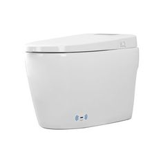 a white toilet sitting on top of a white floor