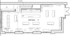 the floor plan for an open concept restaurant