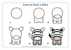 how to draw zebras step by step instructions for children and beginners with pictures