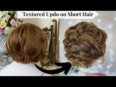 Short Hair Curled Wedding Styles, Mom Wedding Hair Short, Short Hair Updo For Wedding Mother Over 50, Wedding Hairstyles For Really Short Hair, How To Do An Updo With Short Hair, Short Layered Hair Updo Tutorial, Mother Of The Bride Hairstyles For Short Hair Over 50, Up Do Short Hair Wedding