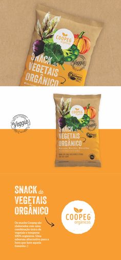 the packaging design for an organic product is shown in three different colors, including orange and yellow