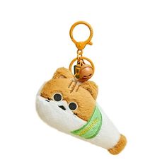 a stuffed animal keychain hanging from a hook