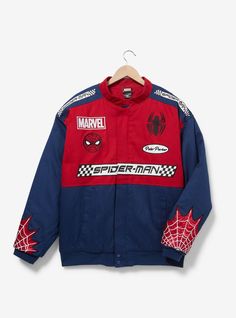 Stylish and comfortable Spider-Man jacket for men. Perfect for cosplay, Halloween, or everyday wear. #SpiderMan #Jacket #Men Cute Spider Man Gifts, Scooby Doo Mystery Machine, Spiderman Gifts, Mystery Machine, Scooby Doo Mystery, Outfit Inspo Casual, Racing Jacket, Cool Outfits For Men