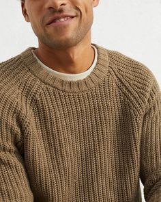 We love classics for a reason. And with a relaxed fit and warm, chunky knit, this crewneck sweater is a long-term favorite. You might need more than one color. Mens Crew Neck Sweaters, Men’s Crew Neck Sweater, Men’s Knitted Sweaters, Mens Chunky Sweater, Turtleneck Crewneck Outfit, Men’s Knit Sweater, Male Sweater Outfit, Men Sweater Outfit, Crewneck Outfit Men