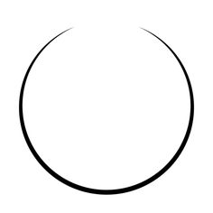 a black and white drawing of a circle with one line going through the center, on a white background