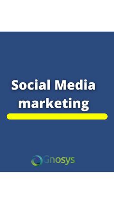 the words social media marketing on a blue background