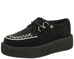 Black and White Suede VIVA Mondo Creepers | T.U.K. Shoes Underground Creepers, Creeper Outfit, Suede Creepers, Neo Grunge, Galaxy Converse, Special Shoes, Vegan Heels, Creepers Shoes, More Flexible