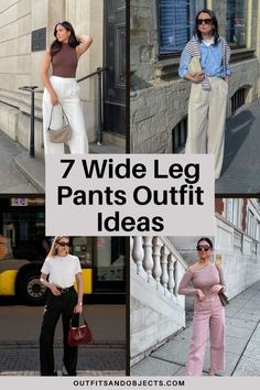 Oatmeal Wide Leg Pants Outfit, Wide Leg Pants Teacher Outfit, What Shirt To Wear With Wide Leg Pants, Extra Wide Leg Pants Outfit, Shirts To Wear With Wide Leg Pants, What To Wear With Trousers, What Tops To Wear With Wide Leg Pants, Best Shoes For Wide Leg Pants, How To Wear Wide Leg Linen Pants