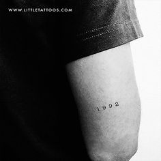 1992 Tattoo, Tattoo Year, Tricep Tattoo, Tricep Tattoos, Baby Tattoo, Tattoo Set, Birth Year, Temporary Tattoo