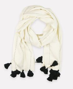 This lightweight and easy-to-style oversized scarf is handcrafted using buttery soft organic cotton. Detailed stitching and fun tassels make this scarf a stylish nod at effortless elegance. Drape it over your shoulders or wrap it around your neck to bundle up on a chilly day. Made by an Anchal Artisan in Ajmer, India Dimensions: 28" x 77" Material: 2 layers of 100% organic cotton Features hand-stitched name of artisan maker Every purchase of an Anchal product has an immediate impact and provides Colorblock Scarf, Cocoon Jackets, Black And White Scarf, Color Block Scarf, Tassel Scarf, Oversized Scarf, Cotton Scarf, Organic Cotton Fabric, Women Artisans