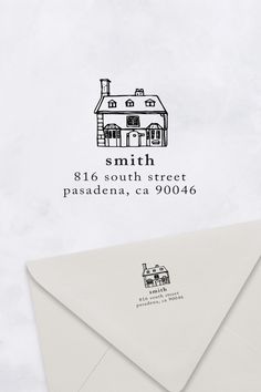 House Custom Return Address Stamp Addresses On Wedding Invitations, Address Stamps Personalized, Stamp Branding, Address Label Design, Mailing Address Labels, New Address Cards, Letter Addressing, Custom Return Address Stamp, Personalized Address Labels