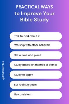 Practical Ways to Improve Your Bible Study Godly Living, Godly Life, Spiritual Living, Lifestyle Tips, Christian Living, Christian Life, Christian Faith, Self Development, Personal Growth