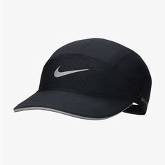 Nike Dri-Fit Adv Fly Unstructured Reflective Cap Black Nwot New Without Tags Nike Hat Black Unstructured Made With At Least 75% Recycled Polyester Fibers Hook-And-Loop Back Strap Is Easily Adjustable Nike Hat Baseball Hat Baseball Cap Dri Fit Moisture Wicking Lightweight Athletic Workout Gym Run Spring Summer Spring Break Vacation Beach Pool Casual Everyday Unisex Hat Mens Cap Reflective Running Gear, Nike Cap, Running Cap, Nike Hat, Running Hats, Cap Mens, Nike Accessories, Fitted Caps, Nike Running