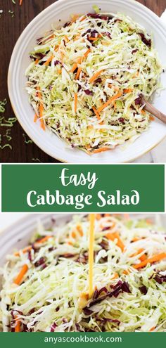 this easy cabbage salad is loaded with carrots, celery, and parmesan cheese