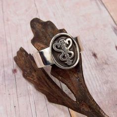 CIGAR BAND RING - Voodoo Veve Sterling Silver, Your Choice of Veve Cigars, Band Ring, Band Rings, 925 Sterling Silver, Band