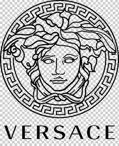 the versa logo with an image of a woman's face in black and white