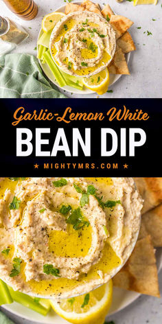 Garlic-Lemon White Bean Dip White Bean Dip Vegan, White Bean Dip Recipe, Bean Dip Recipe, Bean Dip Recipes, Veggie Recipe, White Bean Dip, Vegan Dip, Bean Dip, Vegan Appetizers