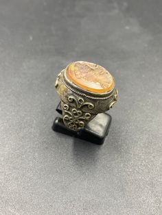 Afghan vintage agate stone intaglio king signet Silver ring old Natural Coral, Beaded Animals, Signet Rings, Lovely Ring, Favorite Rings, Agate Stone, Signet Ring, Loose Beads, Sterling Ring