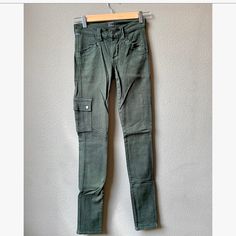 One Side Pocket, Green, Cargo Skinny Jeans Green Mid-rise Cargo Pocket Jeans, Military Green Straight Leg Cargo Jeans, Green Military Cargo Jeans With Hip Pockets, Green Non-stretch Denim Jeans, Military Green Cotton Jeans, Green Cargo, Citizens Of Humanity Jeans, Citizens Of Humanity, Cargo Jeans