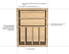 the measurements for an unfinished cabinet