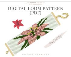 a cross stitch pattern with the words digital loom pattern pddf on it