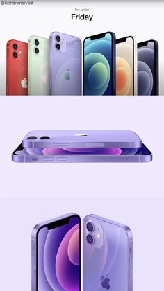 the iphone 11 is shown in three different colors