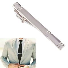 Tie Clips & Cufflinks-New Tie Clips Men Metal Necktie Bar Matte Dress Shirts Tie Pin For Wedding Silver Color Tie Clip Jewelry Man Suit AccessoriesModel Number:4001114847436 100% Brand new and high quality. Convenient to use, just clip it on your necktie. Its a good option for those gentlemen who demand more smooth and glossy metallic surface and details. Tie Clip is a necktie accessory that clips a tie to the dress shirt, ensuring the tie hangs straight and keeps it secured in any case. Type: T Matte Dress, Fancy Tie, Tie Bar Clip, Wedding Silver, Dress Shirt And Tie, Man Suit, Bar Workout, Colorful Accessories, Elegant Man