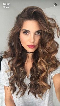 15 Snapchat Accounts to Follow For Major Hair Inspo: Begin Mirsalehi | Allure.com Long Brown Hair, Hair Crush, Long Curly Hair, Long Curly, Hair Dos, Gorgeous Hair, Perfect Hair, Pretty Hairstyles, Wavy Hair