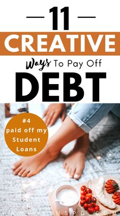 the cover of 11 creative ways to pay off debt, with text overlaying it