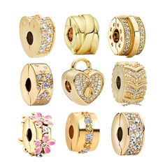 💫 Buy any 3 charms and get 66% discount - applies at checkout 💫 🌟 Free shipping on all Jewellery orders 🌟 🌟 90 Day Guarantee returns & exchanges 🌟 🎁 December 10th is the latest order for Christmas delivery 🎁 🔆 Gold Plated 925 Silver Clip Charms - Perfect Fit for 3mm Designer Bracelets Create an elegant individual look with our gold plated collection of charms, designed to seamlessly fit designer bracelets like Pandora. Each charm is crafted with precision, offering a luxurious touch to Gold Pandora Bracelet Charms, Gold Pandora Charms, Gold Pandora, Multiple Bracelets, Designer Bracelets, Bracelets Design, Bracelet Pandora, Bracelet Heart, Snake Chain Bracelets