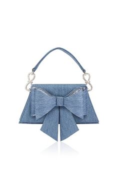 Denim Handbags, Structured Bag, Double Bow, Ballet Slippers, 2023 Collection, Pointed Toe Flats, Denim Bag, Winter 2023, Moda Operandi